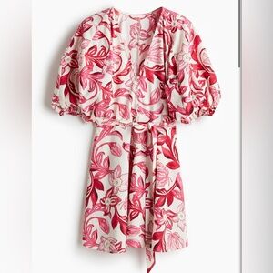 H&M Floral Puff Sleeve Dress